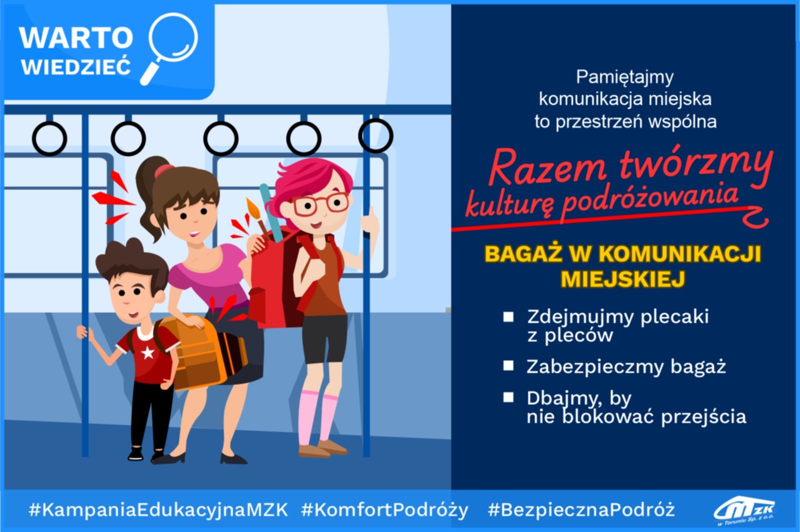 ZNak graficzny kampanii oraz zdjęcie pantografu