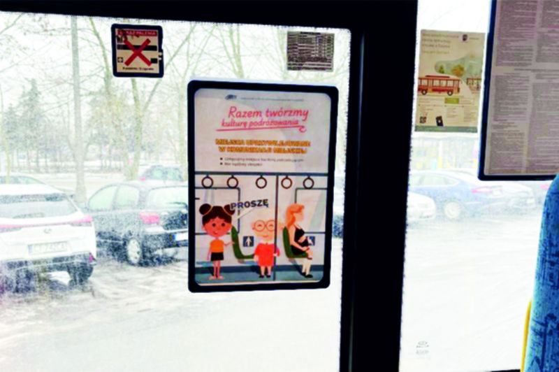 ZNak graficzny kampanii oraz zdjęcie pantografu